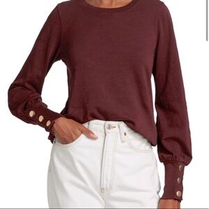 Nation LTD Burgundy Long Sleeve Top